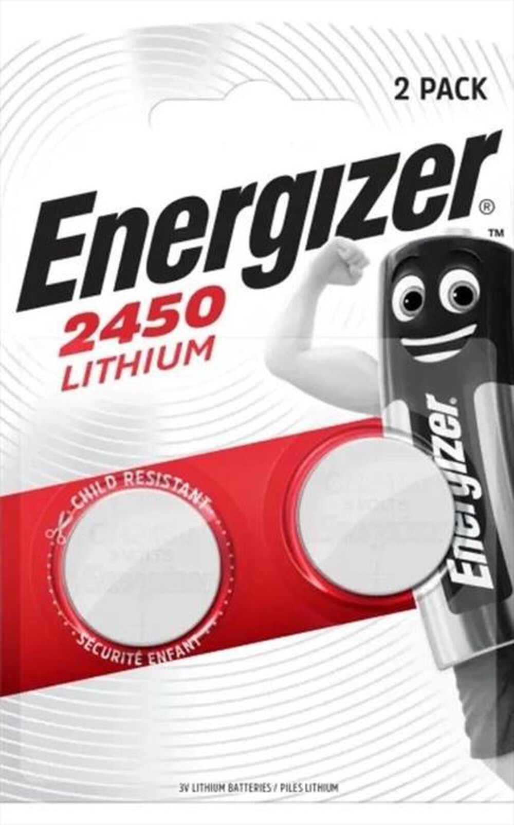 Immagine del prodotto ENERGIZER - LITHIUM CR2450 BP2-Nero