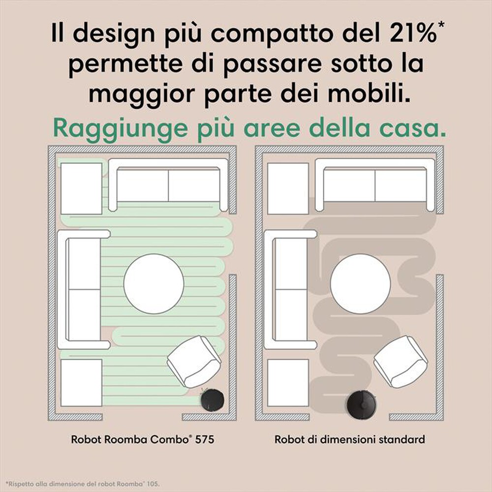 Immagine del prodotto iROBOT - Aspirapolvere ROOMBA PLUS 575 COMBO+AUTOWASH DOCK-White