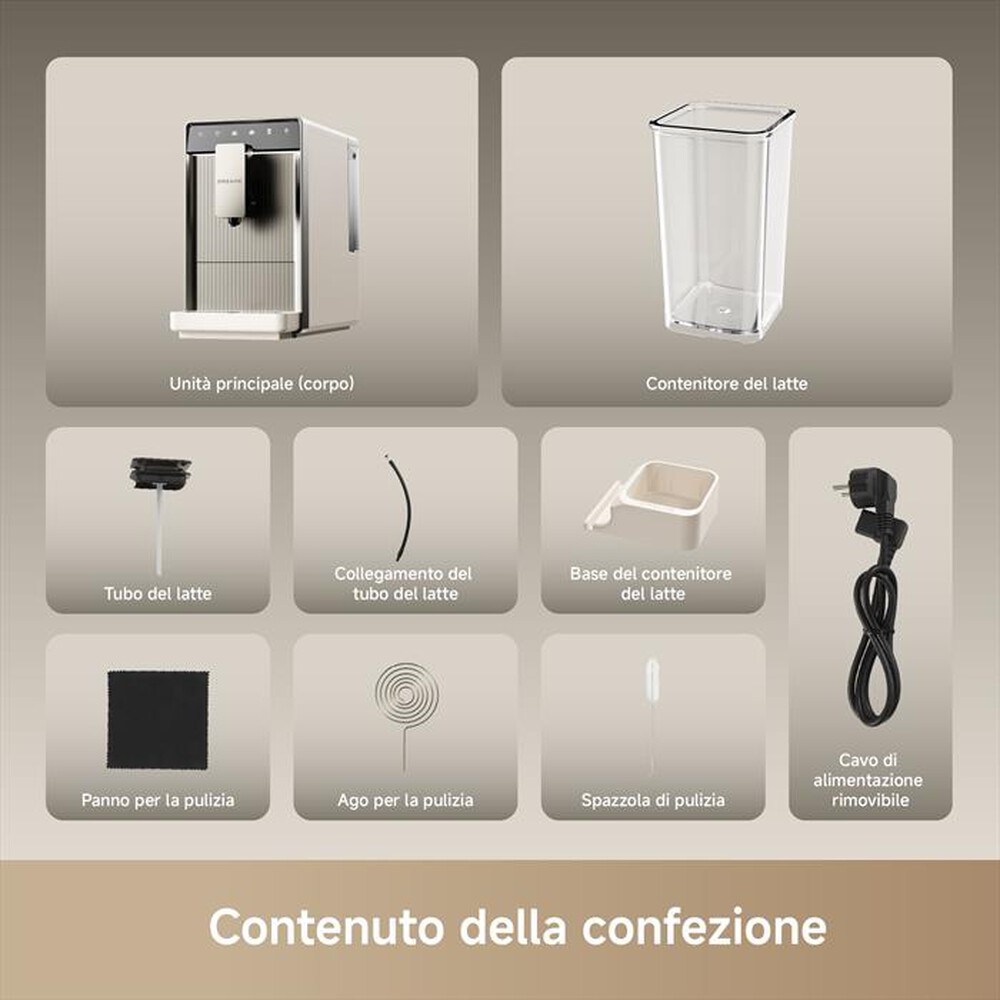 Immagine del prodotto DREAME - Macchina da caff&egrave; automatica ECCELUXE SLIMVIM-Bianco