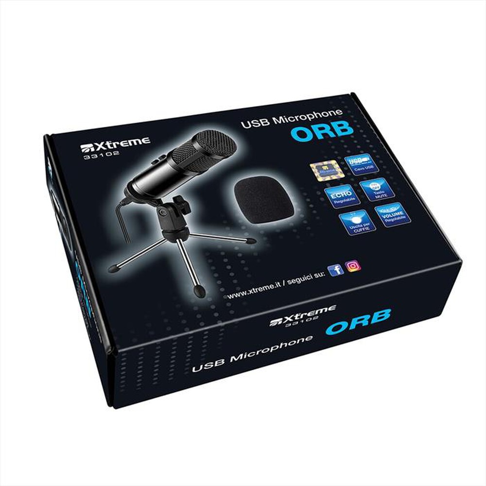 Immagine del prodotto XTREME - USB MICROPHONE ORB-NERO