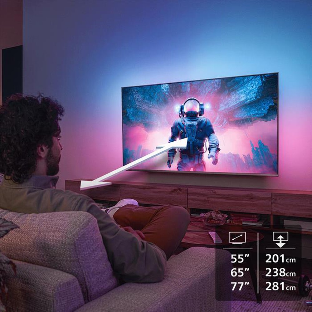 Immagine del prodotto PHILIPS - Smart TV Ambilight OLED 4K 55" 55OLED761/12-Black