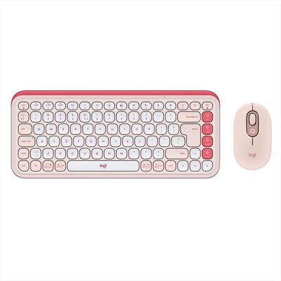 LOGITECH - astiera + Mouse POP ICON COMBO-Rose