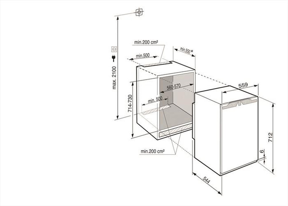 Immagine del prodotto LIEBHERR - Congelatore incasso IG 1024-21 Classe E 76 lt