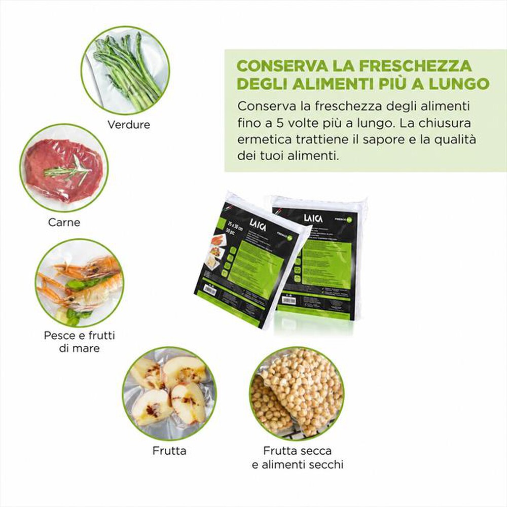 Immagine del prodotto LAICA - 50 SACCHETTI SOTTOVUOTO CM.25X30 - VT35100