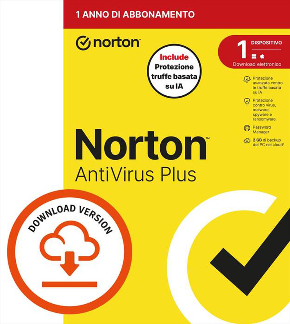 Immagine del prodotto NORTON - AntiVirus Plus 1 dispositivo