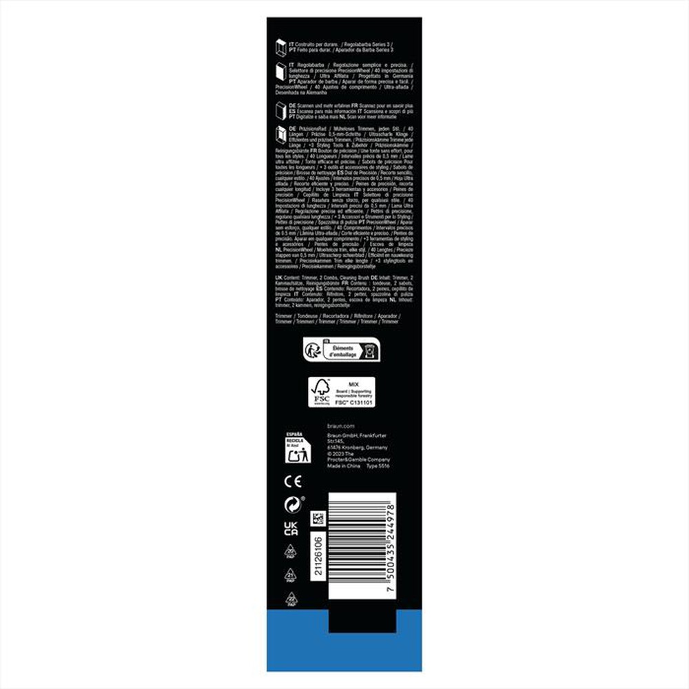 Immagine del prodotto BRAUN - Regolabarba BT 3520-NERO