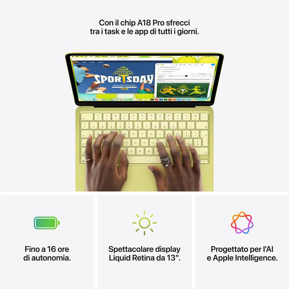 Immagine del prodotto APPLE - MacBook Neo 13" A18 Pro Core 6 CPU 5 GPU 8GB 512GB-Indaco