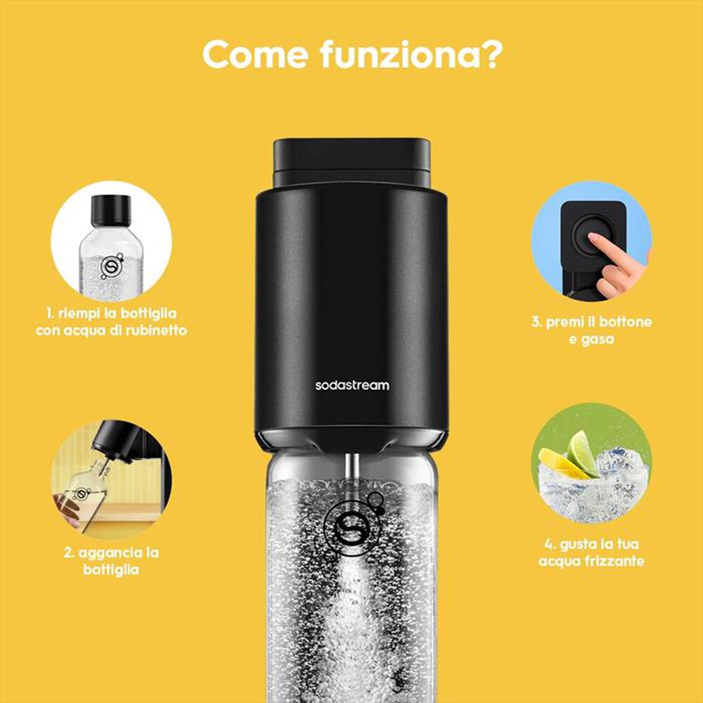 Immagine del prodotto SODASTREAM - Gasatore FRESH CON 2 BOTTIGLIE-NERO
