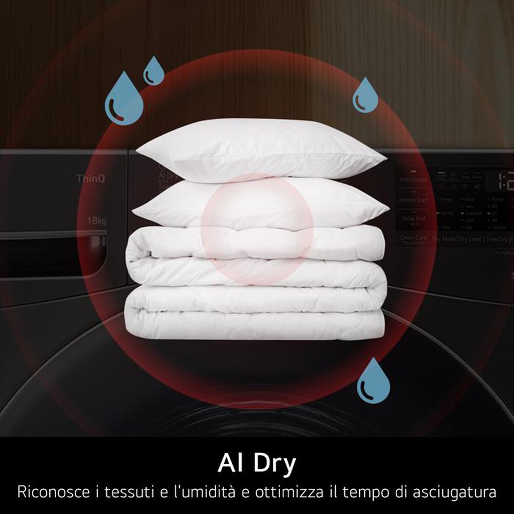 Immagine del prodotto LG - Asciugatrice AI RNX5009TKB 9Kg Classe B-Bianco, Nero