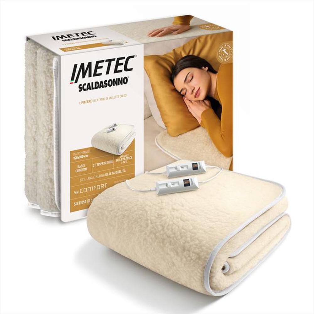 IMETEC - COMFORT 2T 50% LANA E MERINO 150X160-bianco