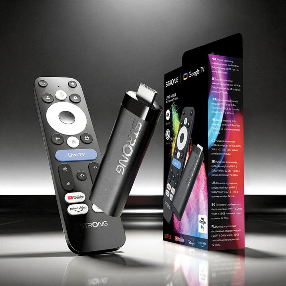 Immagine del prodotto STRONG - Dispositivo di streaming 4K Google TV LEAP-NOVA-NERO