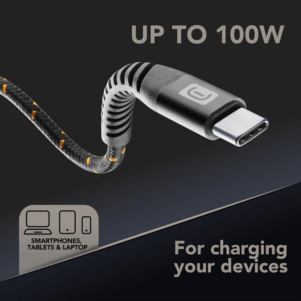 Immagine del prodotto CELLULARLINE - CAVO USB-C A USB-C 100W ULTRARESISTENTE-Nero