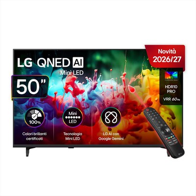 LG - Smart TV QNED AI MINILED 4K 50" 50QNED70B6C-Charcoal Black