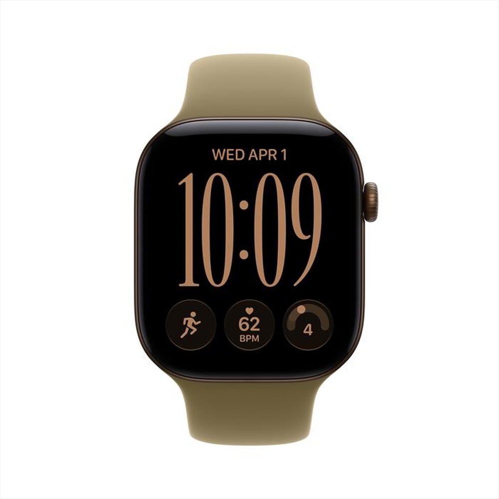 Immagine del prodotto APPLE - Watch Series 12 GPS 46mm Alluminio Bronzo Scuro-Sport Band Oliva - S/M