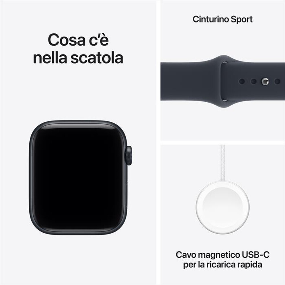 Immagine del prodotto APPLE - Watch SE 3 GPS+Cellular 44mm Alluminio Mezzanotte-Sport Band Blu marino - M/L