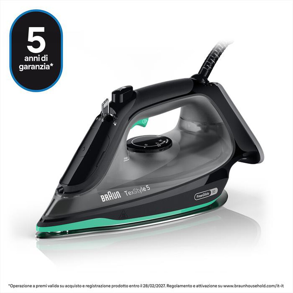 Immagine del prodotto BRAUN - FERRO A VAPORE TEXSTYLE 5 SI5277GR-Nero-verde