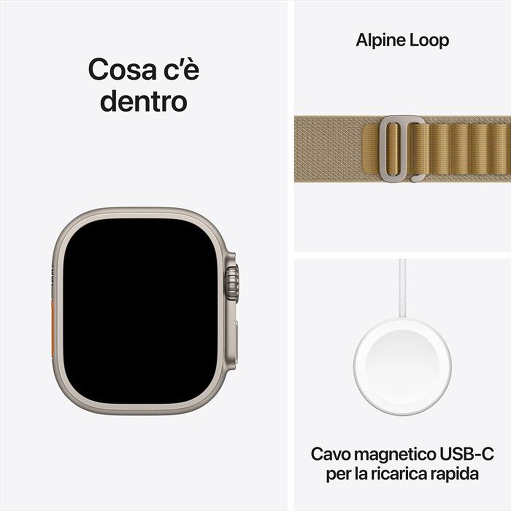 Immagine del prodotto APPLE - Watch Ultra 2 GPS + Cellular 49mm Titanio-Naturale Alpine Loop Sahara S