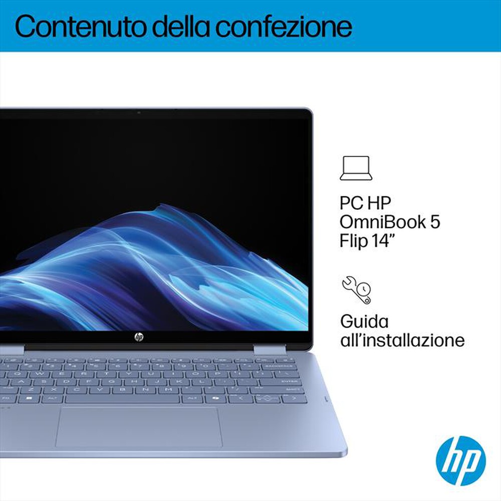 Immagine del prodotto HP - Notebook OMNIBOOK 5 X360 14-FP0007NLX IntelCore i3-Sky blue