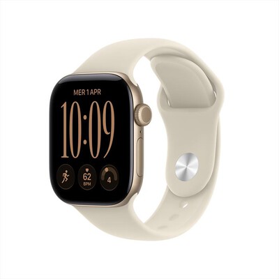 APPLE - Watch Series 12 GPS + Cellular 42mm Alluminio Oro-Sport Band Sabbia - S/M