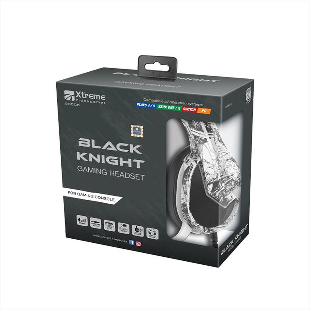 Immagine del prodotto XTREME - GAMING HEADSET BLACK KNIGHT-BIANCO/NERO