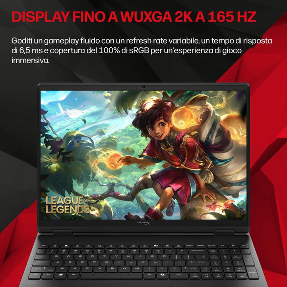Immagine del prodotto HP - Notebook gaming HYPERX OMEN 15-GA0028NLX-Shadow Black