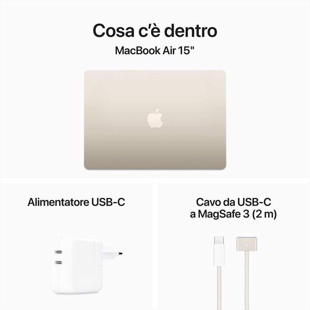 Immagine del prodotto APPLE - MACBOOK AIR 15'' M3 CORE 8 CPU CORE 10 GPU 512GB-Galassia