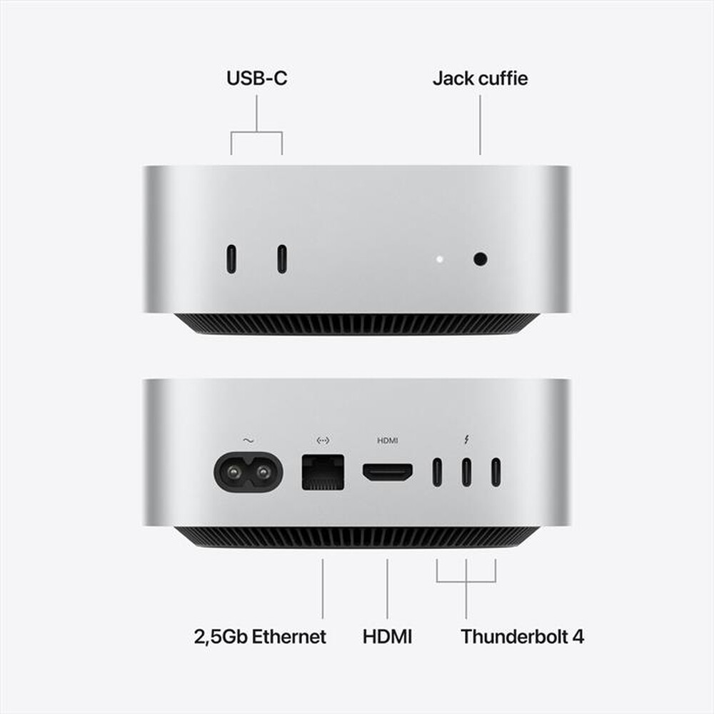 Immagine del prodotto APPLE - Mac Mini M6 Core 12 CPU 12 GPU 24GB 512GB-Argento