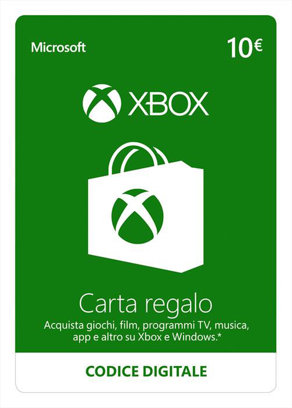 Immagine del prodotto MICROSOFT - GC-Xbox Live Agency ESD 10&euro;