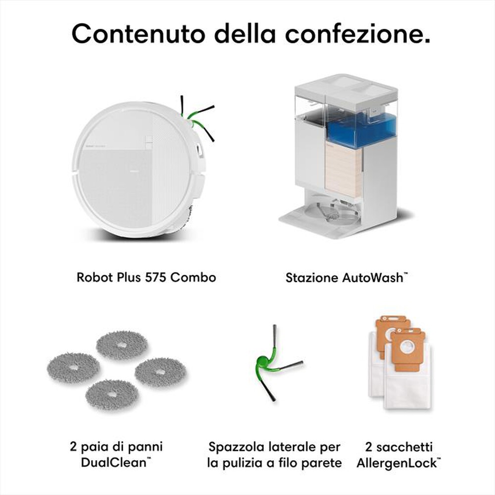 Immagine del prodotto iROBOT - Aspirapolvere ROOMBA PLUS 575 COMBO+AUTOWASH DOCK-White