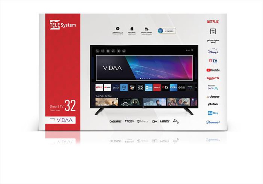 Immagine del prodotto TELESYSTEM - Smart TV LED HD READY 31,5" LX SMV14-BLACK
