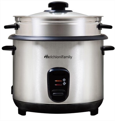 MELCHIONI FAMILY - Cuociriso elettrico 1,8lt LOTO-Grigio / Acciaio