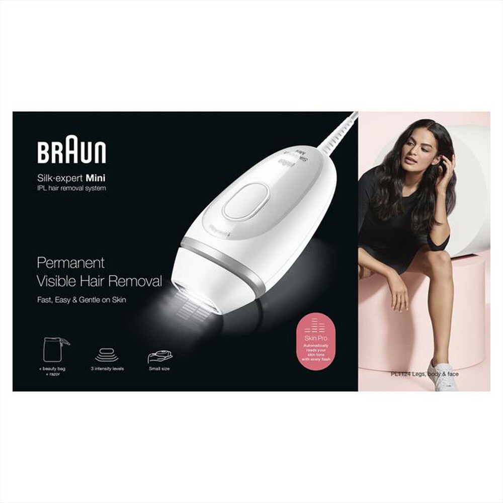 Immagine del prodotto BRAUN - Epilatore a Luce Pulsata SILK-EXPERT MINI PL1124-Bianco