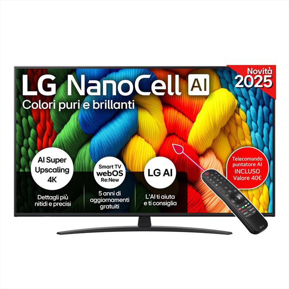 Immagine del prodotto LG - Smart TV Nanocell UHD 4K 55" 55NANO81A6A-Charcoal Black