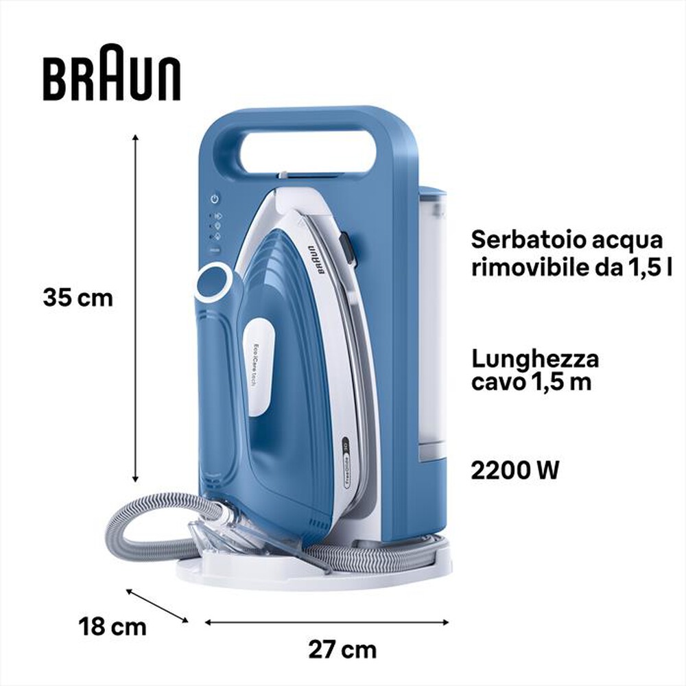 Immagine del prodotto BRAUN - UPSTYLE 2 Sistema stirante potente IS2745BL-Azzurro