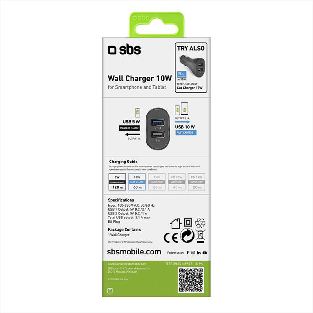 Immagine del prodotto SBS - TETR2USB21AFAST-Nero