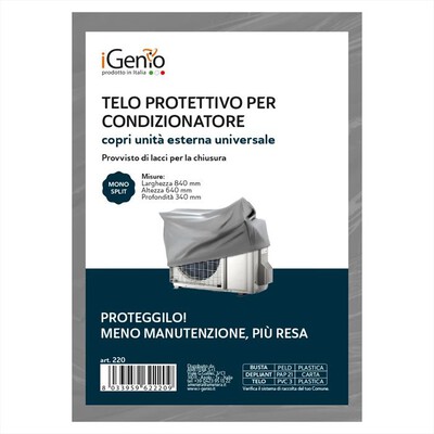 I-GENIO - Telo protettivo per condizionatore unit&agrave; esterna-Grigio