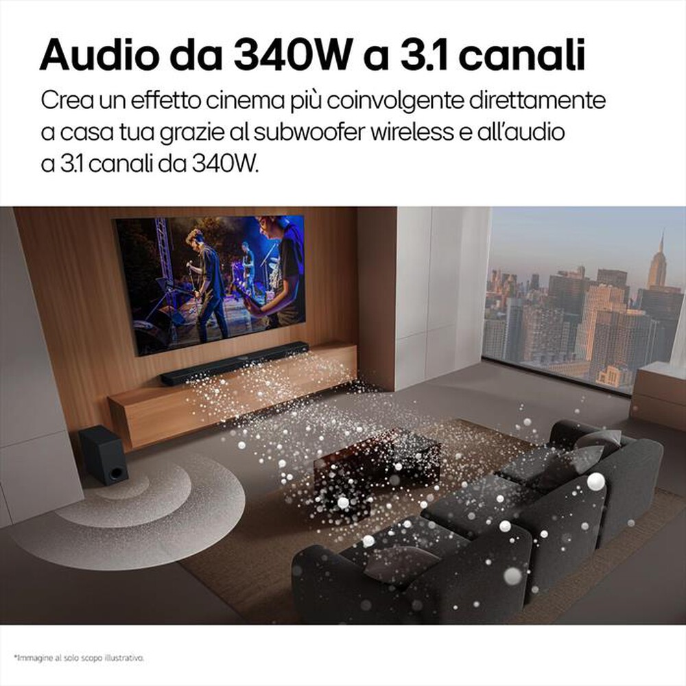 Immagine del prodotto LG - Soundbar + subwoofer S60T-Nero