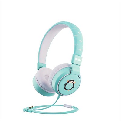 PLANET BUDDIES - Cuffie wired PEPPER THE PENGUIN-Light blue - Azzurro