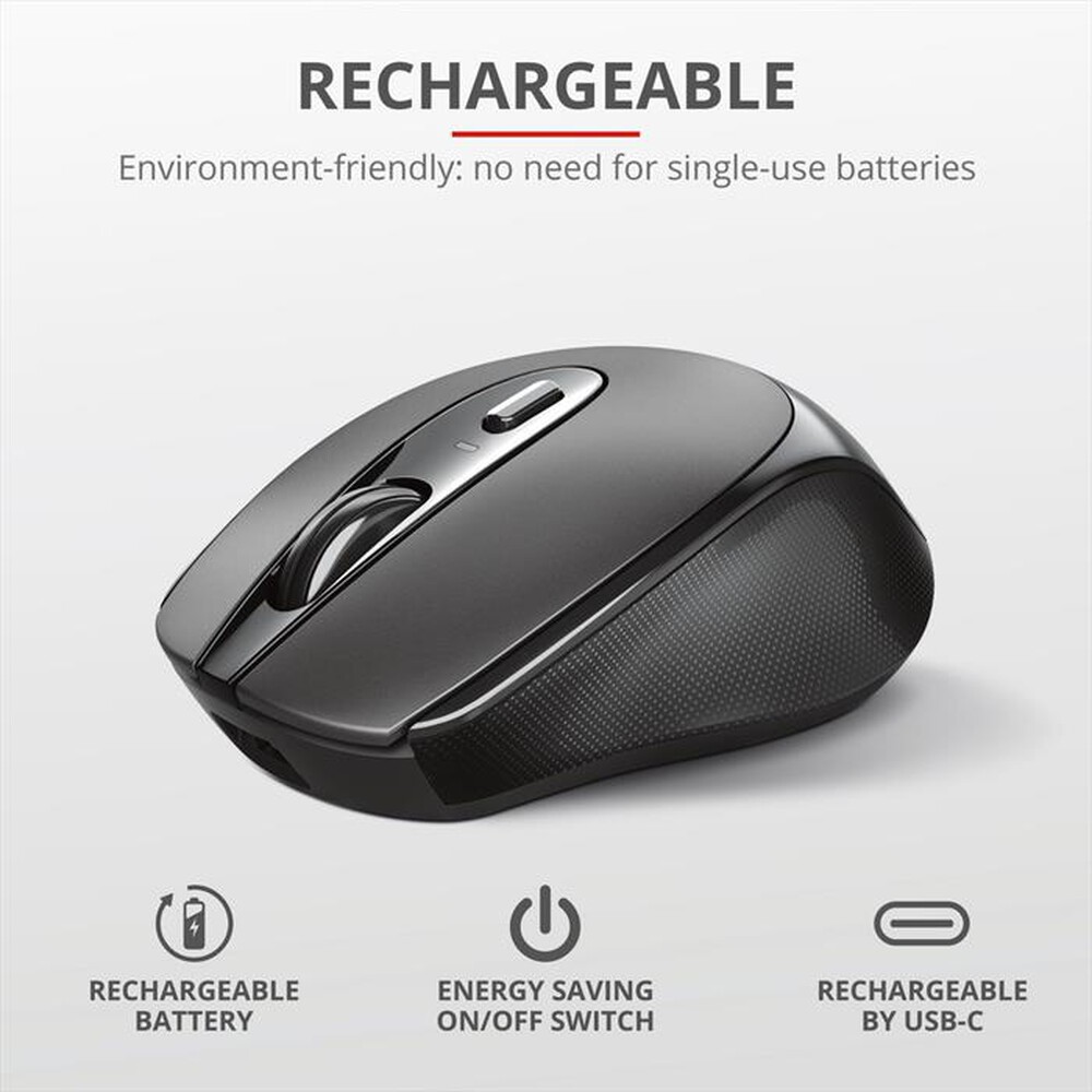 Immagine del prodotto TRUST - ZAYA WRL RCHRGABLE MOUSE BLK-Black