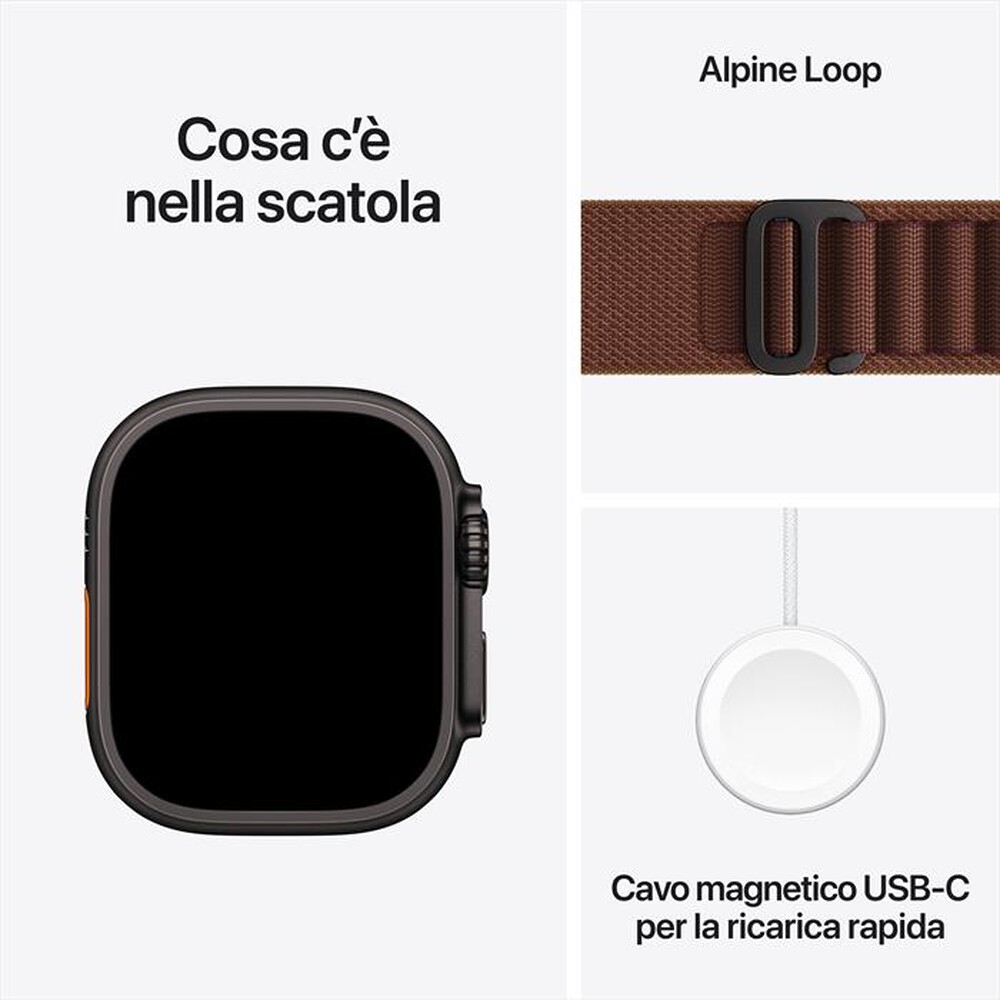 Immagine del prodotto APPLE - Watch Ultra 4 GPS + Cellular 49mm Titanio-Alpine Loop Borgogna - Large