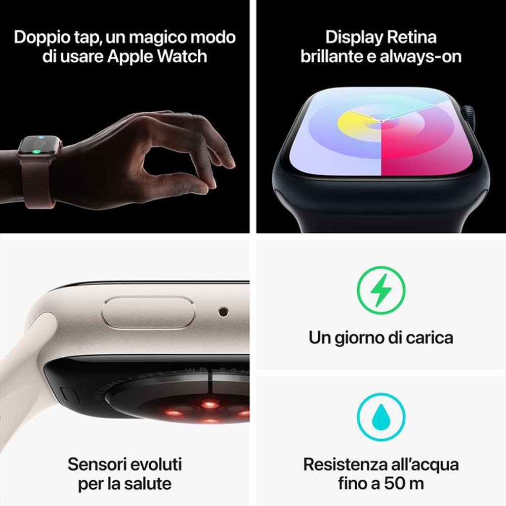 Immagine del prodotto APPLE - WATCH SERIES 9 GPS CASSA 45MM - S/M-Blu Tempesta