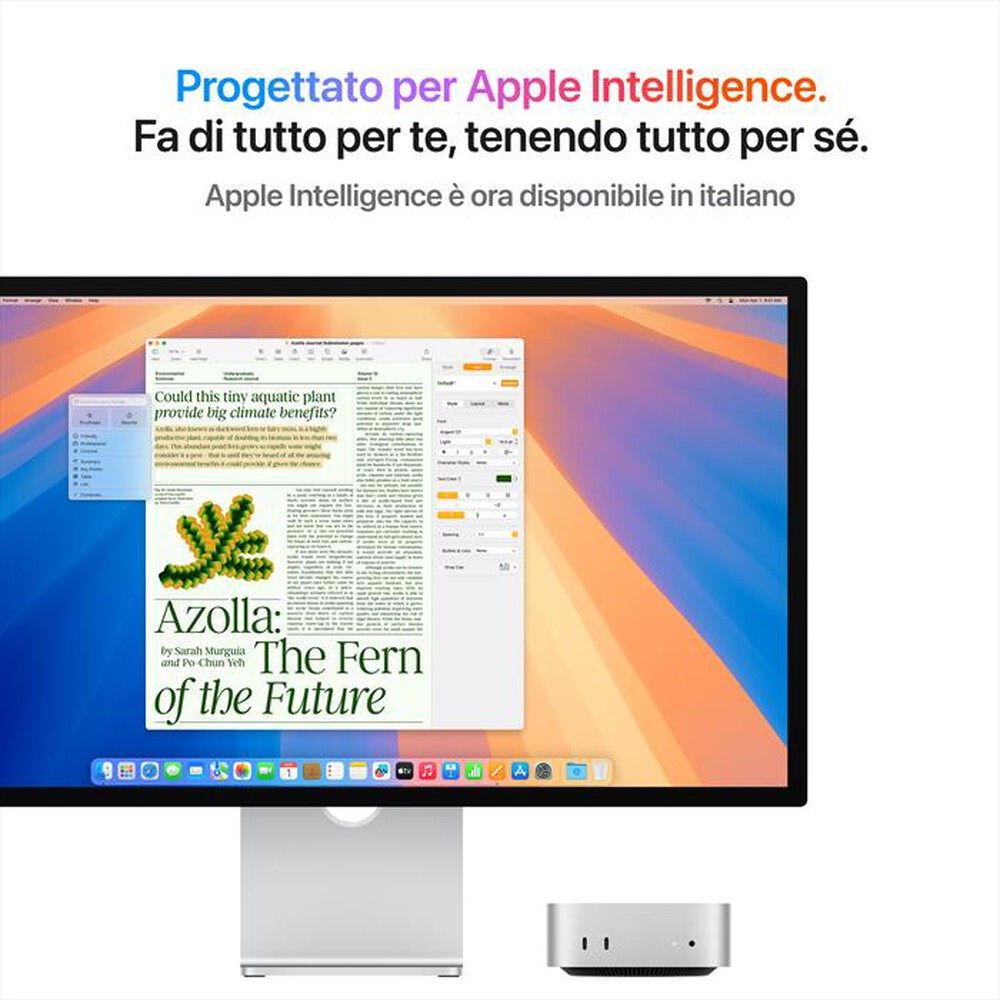 Immagine del prodotto APPLE - Mac Mini M4 Core 10 CPU 10 GPU 16GB 512GB SSD-Argento