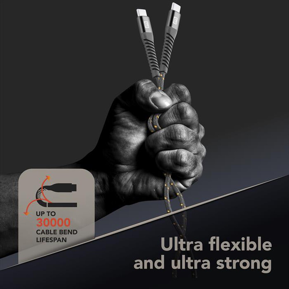 Immagine del prodotto CELLULARLINE - CAVO USB-C A USB-C 100W ULTRARESISTENTE-Nero