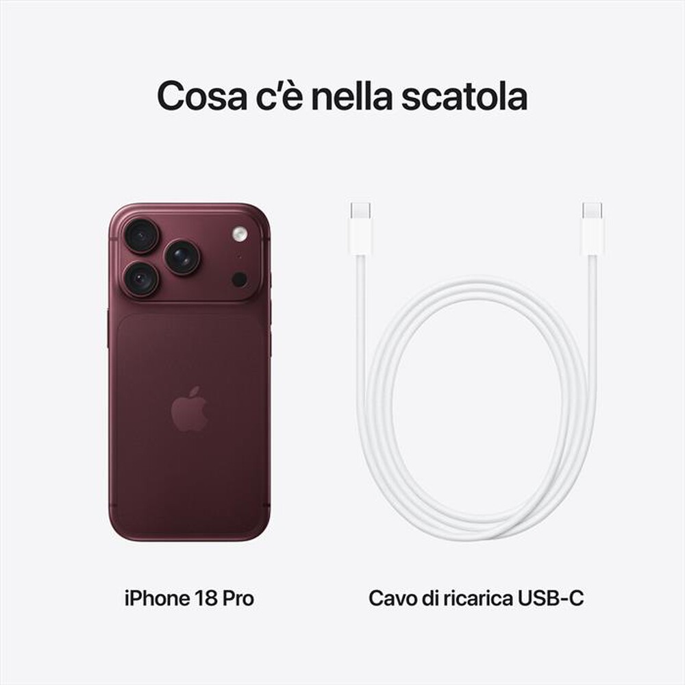 Immagine del prodotto APPLE - iPhone 18 Pro 2TB-Borgogna