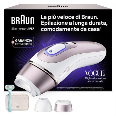 BRAUN - Epilatore a luce pulsata smart IPL PL7211 BOX EURO-BIANCO/BRONZO