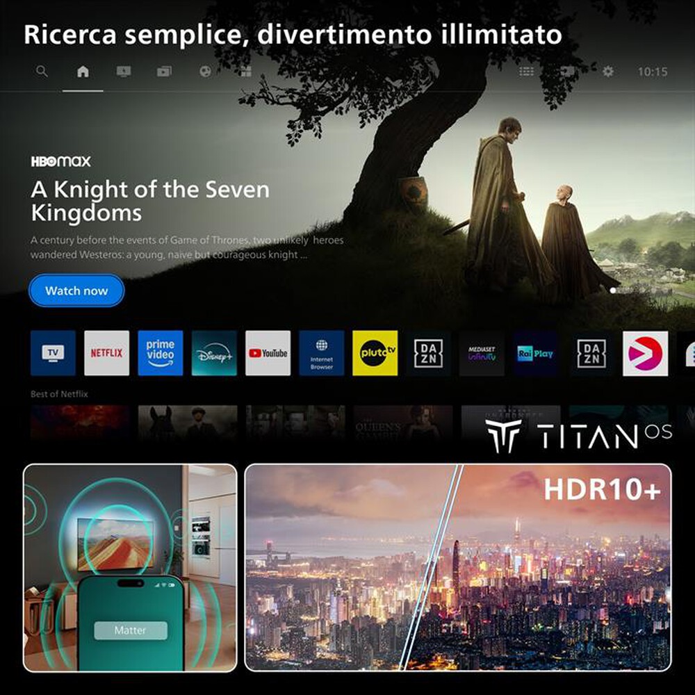 Immagine del prodotto PHILIPS - Smart TV QLED 4K 55" 55PQS7801/12-Black