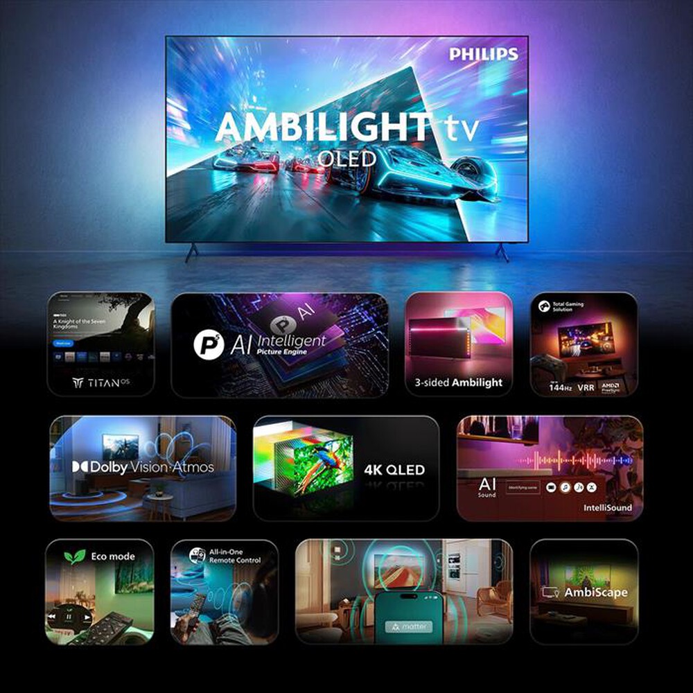 Immagine del prodotto PHILIPS - Smart TV OLED 4K 65" 65OLED761/12-Black
