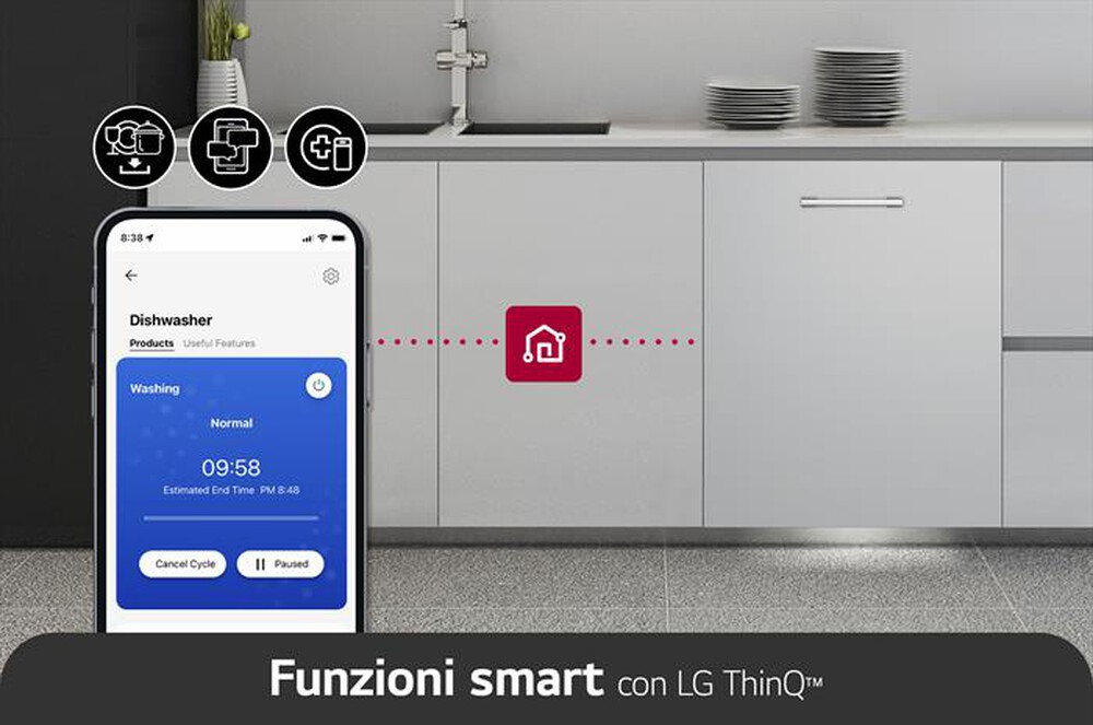Immagine del prodotto LG - Lavastoviglie DB597TXS  Classe A 14coperti-Noble Steel