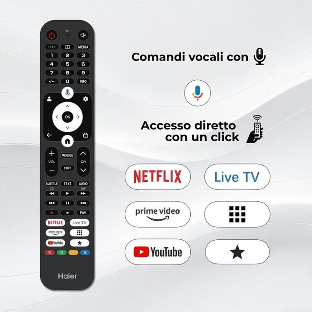 Immagine del prodotto HAIER - Smart TV QLED 4K 55" H55S80GUX-Nero