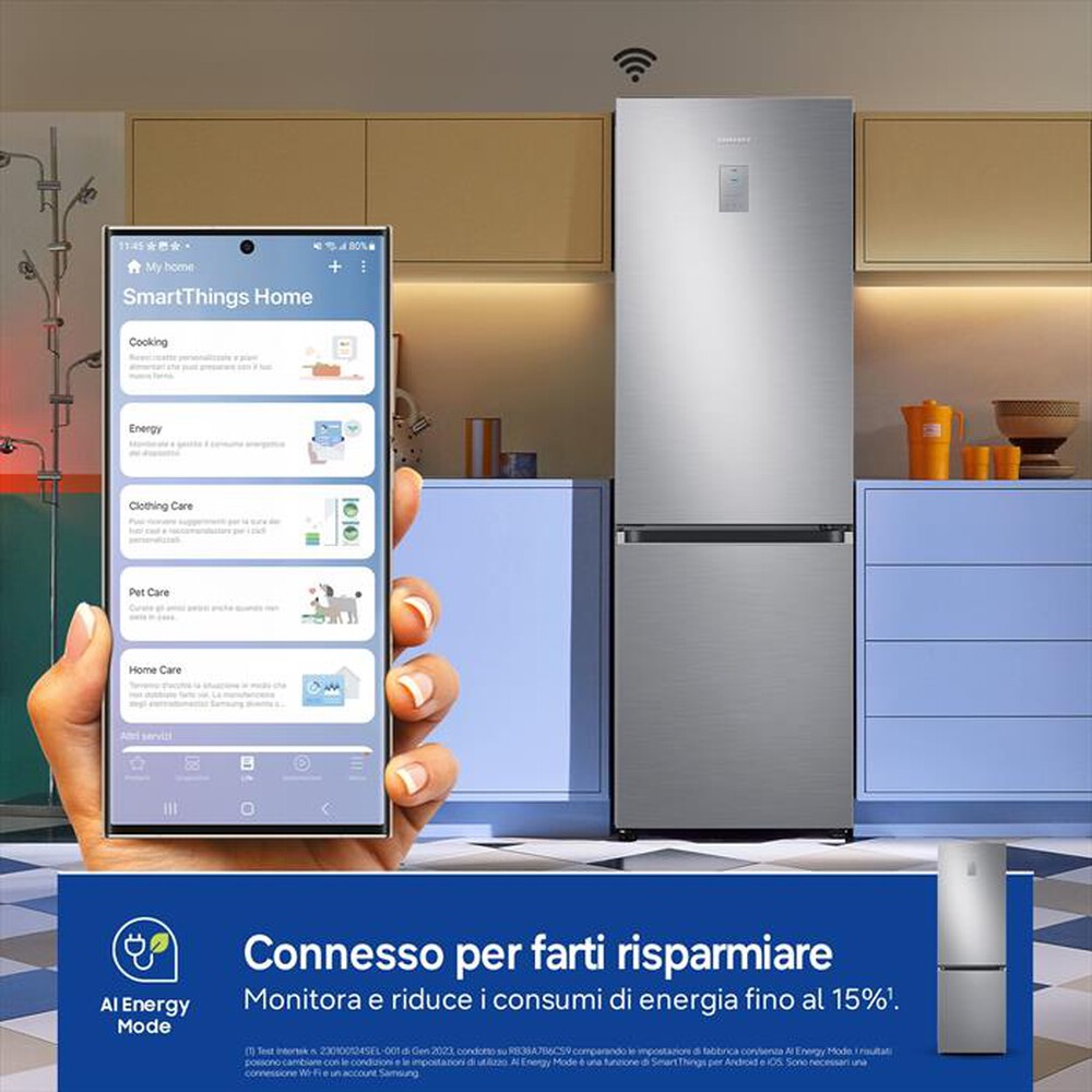 Immagine del prodotto SAMSUNG - Frigorifero combinato RB34C775CS9/EF ClasseC 344lt-METAL INOX